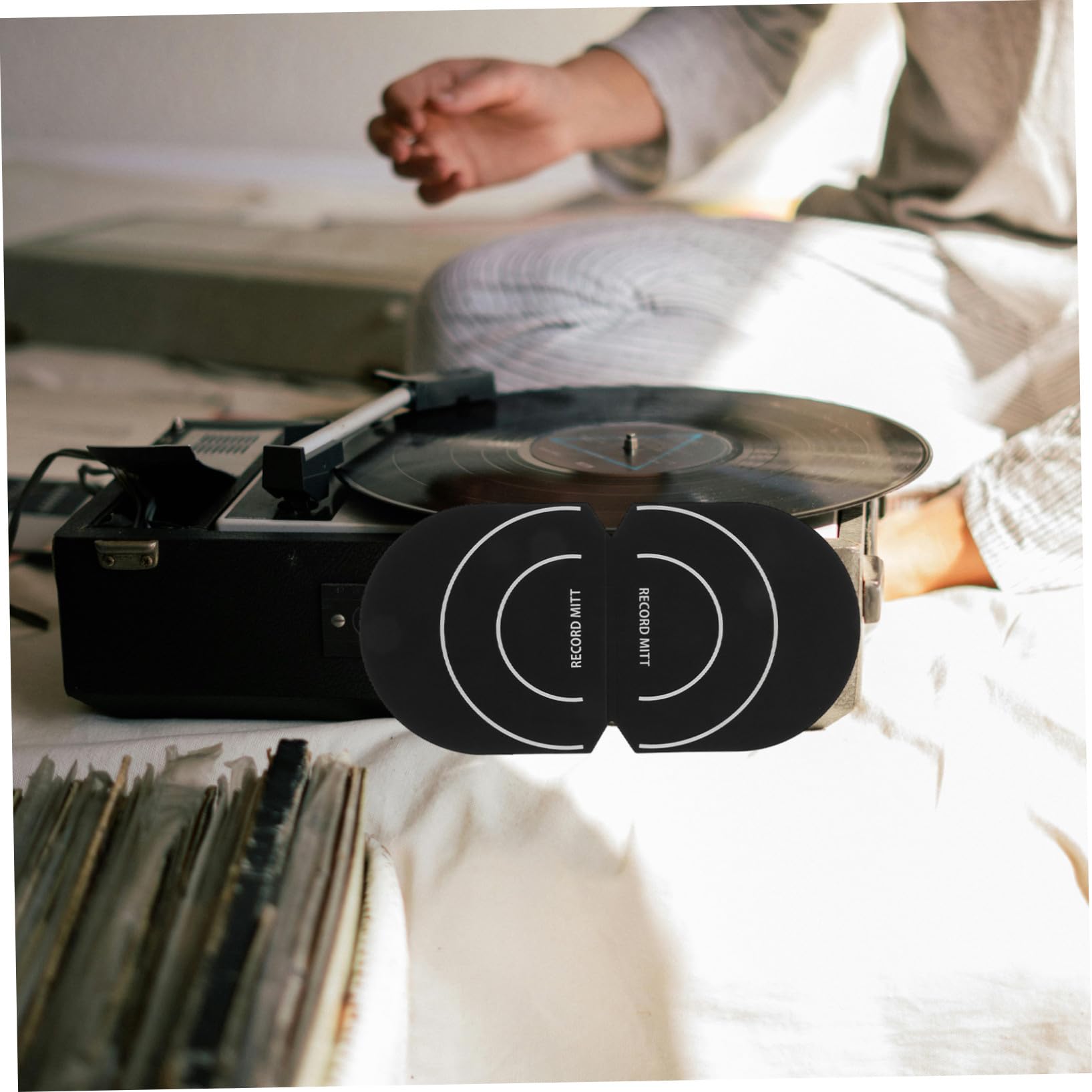 TOYANDONA 10pezzi Guanti Pulizia Vinile Antistatici Di Maniglie Protettive Per Dischi Vinile Accessori Per Collezionisti Di Protezione Da Impronte e Sudore