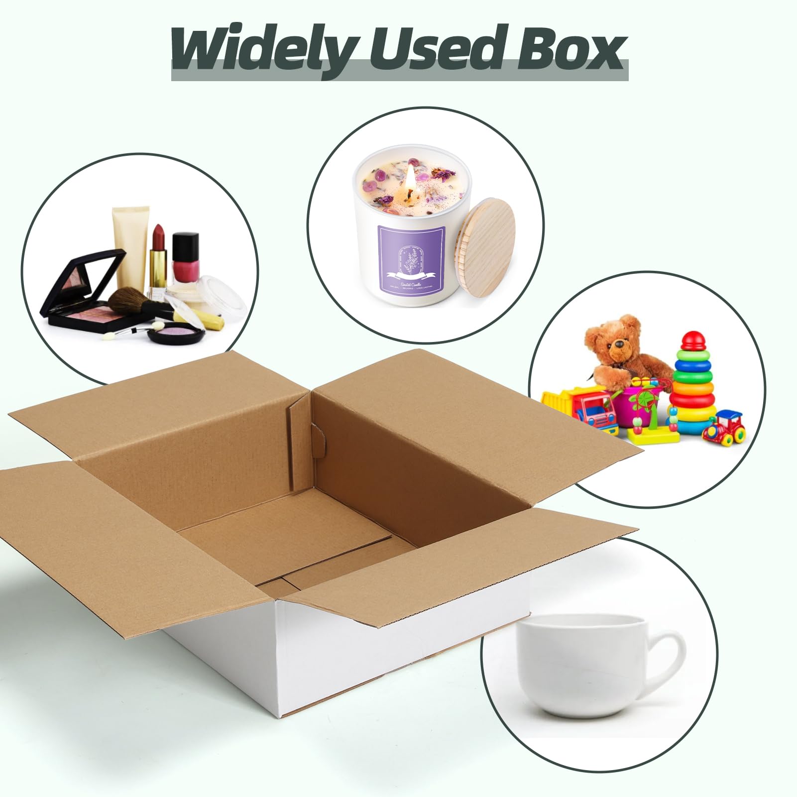 CRUGLA 12x10x4 weiße Versandkartons 15er Set weiße Wellpappkartons für Kleinunternehmen Versand Versand Verpackung