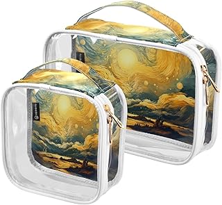 2 bolsas de cosméticos Van Gogh Sky Cloudy, b...