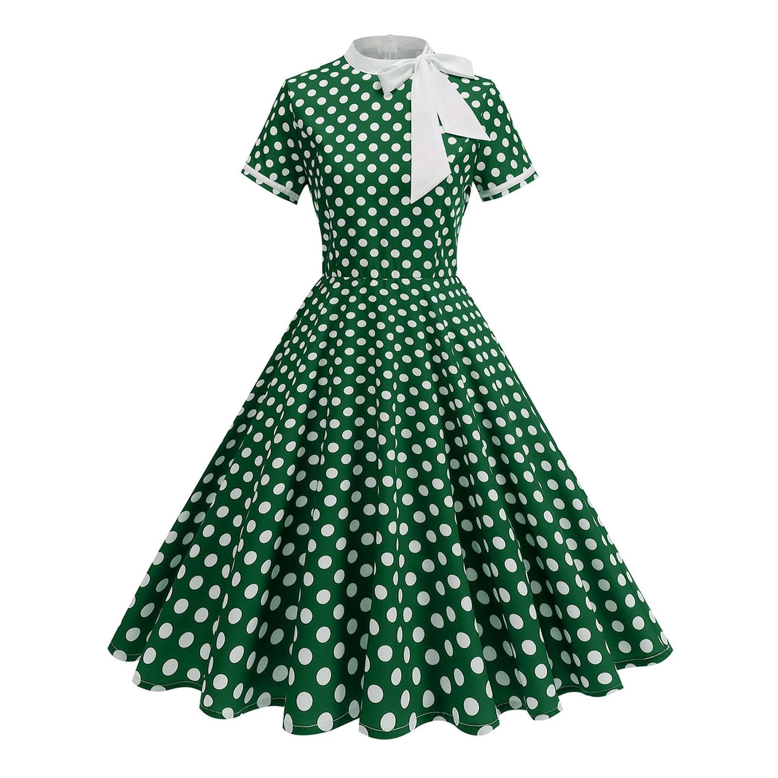 Générique Robe midi trapèze Femme à élégante avec Corsage contrasté et Jupe Fluide pour Un Style décontracté