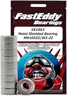 FastEddy Bearings 5X10X3 Metal Shielded Bearing MR105ZZ/W3-ZZ (10 Units)