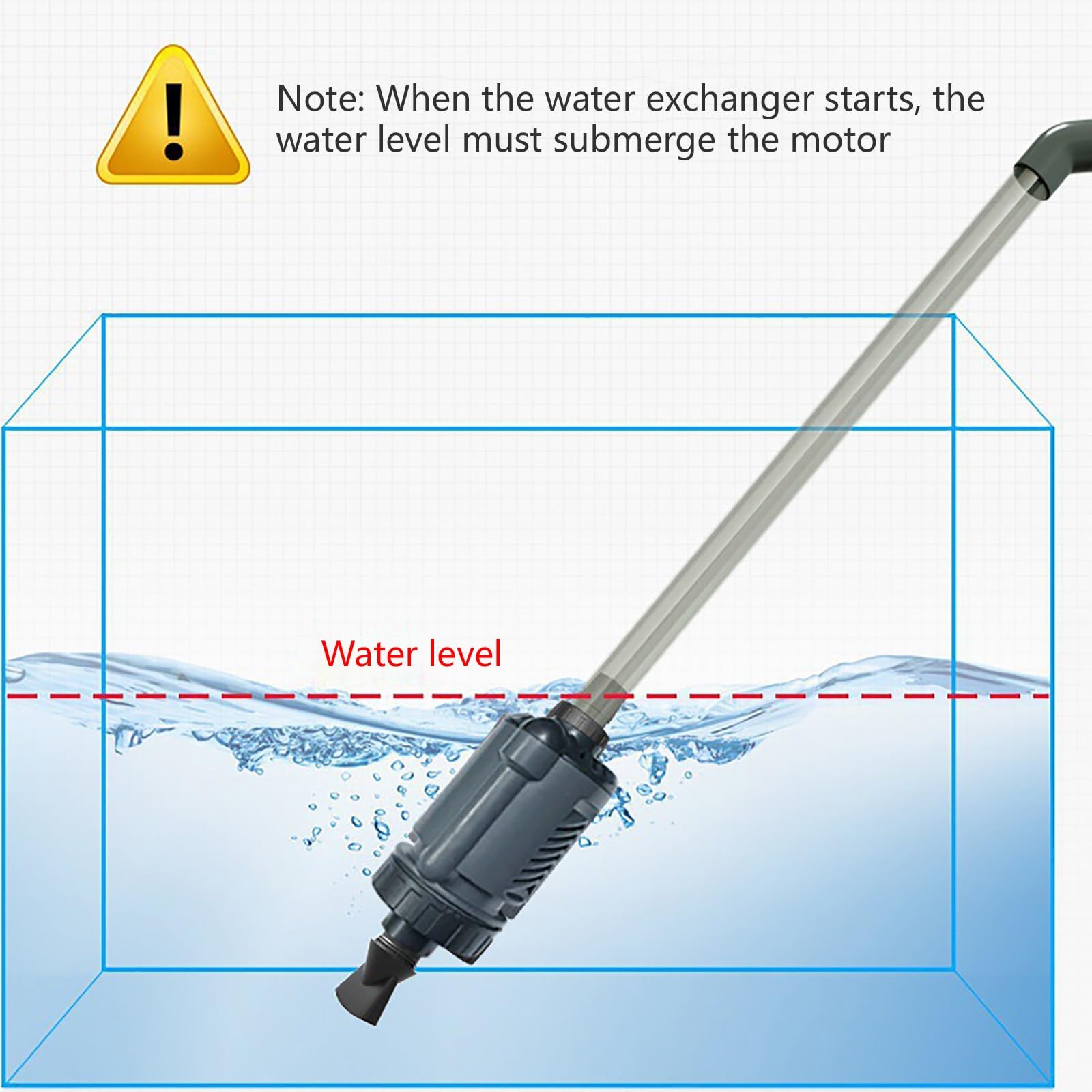 Limpiador De Grava para Acuarios, Cambiador De Agua para Peceras con Colador De Entrada De Agua, Kit Limpiador De Arena para Peceras, para Limpieza De Grava y Arena En Peceras
