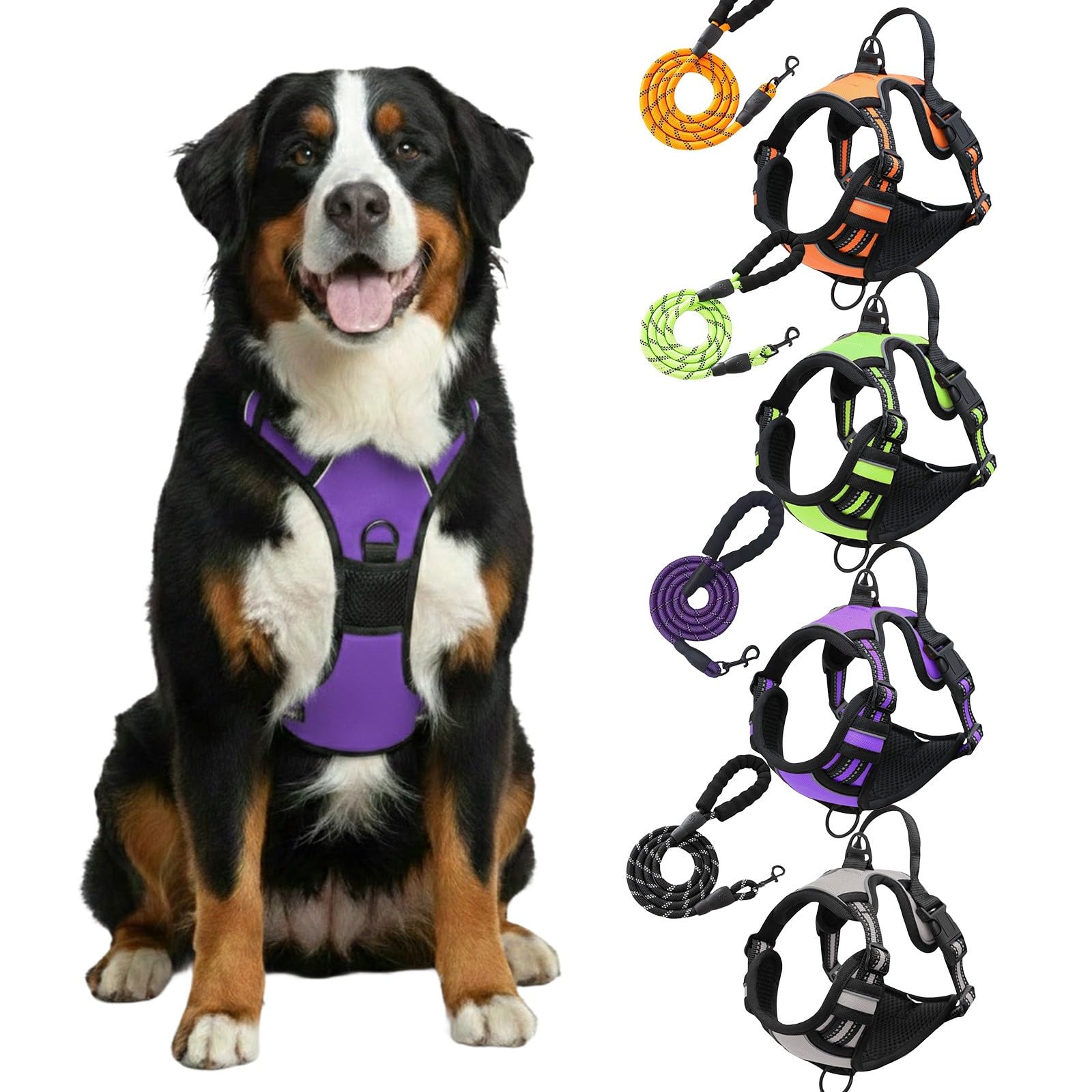 Paropet No Pull Harness,Soft Mesh Pet Vest Harness — image 1