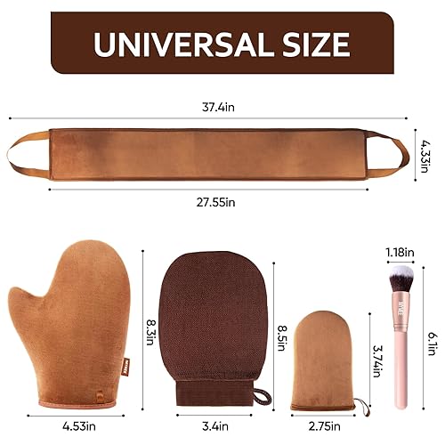 Miniatura 3 de Paquete de 5 aplicadores de manoplas autobronceadoras, aplicador de manopla autobronceadora, manoplas bronceadoras sin sol, guantes