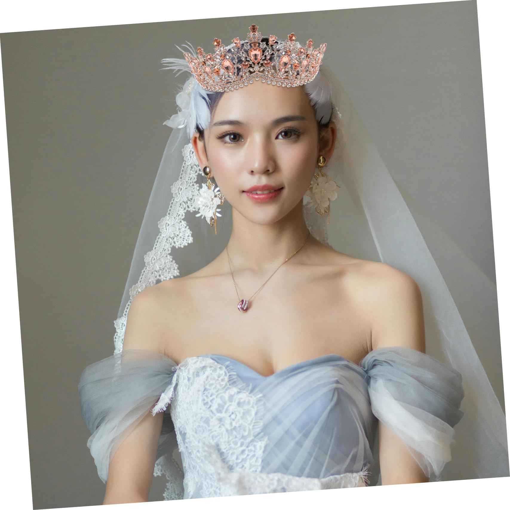 FOMIYES 2 Piezas Novia De Cristal Tocado De Novia Diadema De Cristal Reina De Halloween Tiara De Reina De Cristal Diamantes De Imitación Completos Para El Cabello Dama De Honor