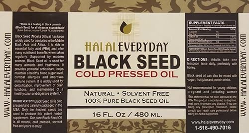 Miniatura 2 de Aceite de semilla negra pura  32 onzas  Botellas de 2  16 onzas de semillas negras 100% puras y prensadas en frío  Sin OMG y vegano  Nigella Sativa