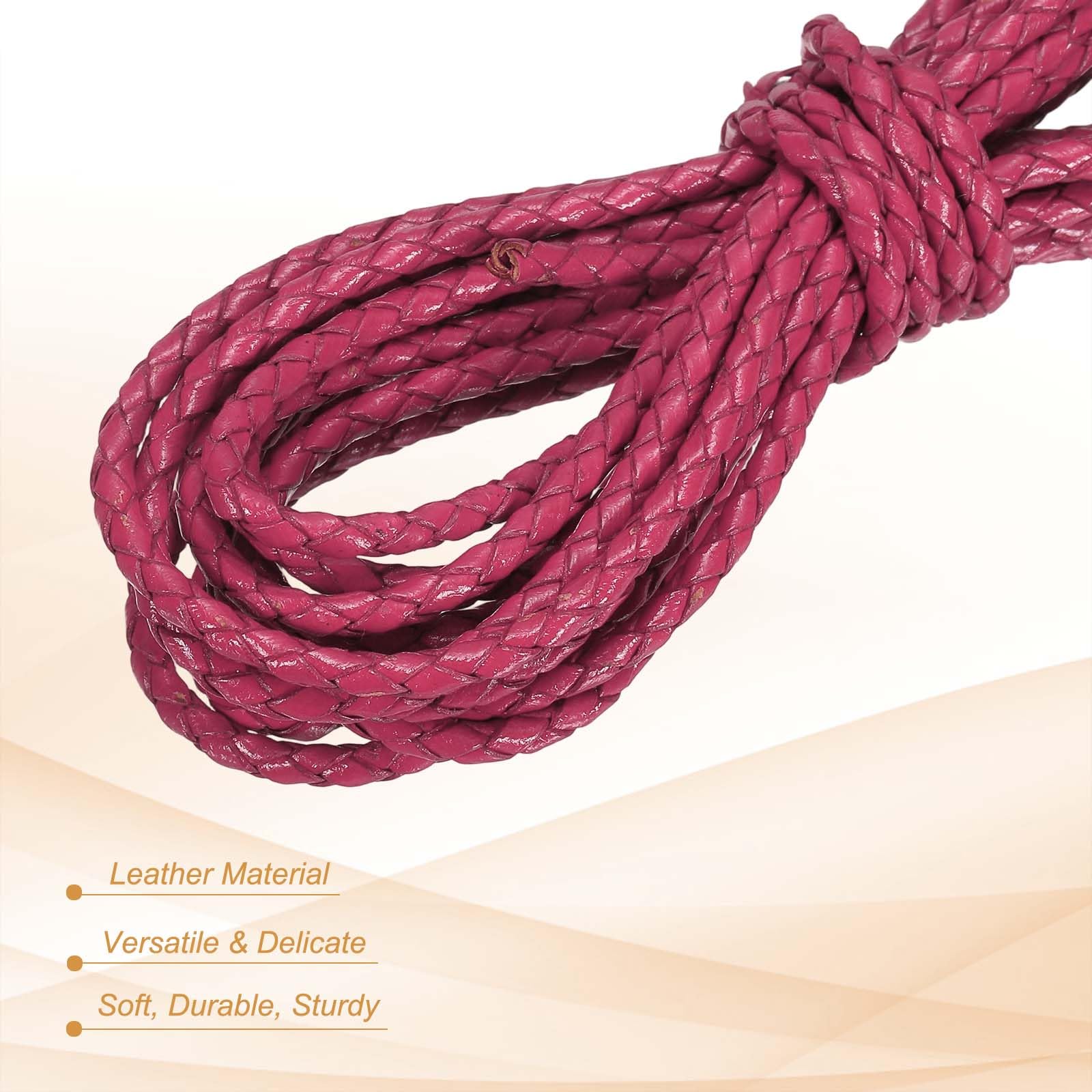 PATIKIL Round Braided Leather Cord - Image 3