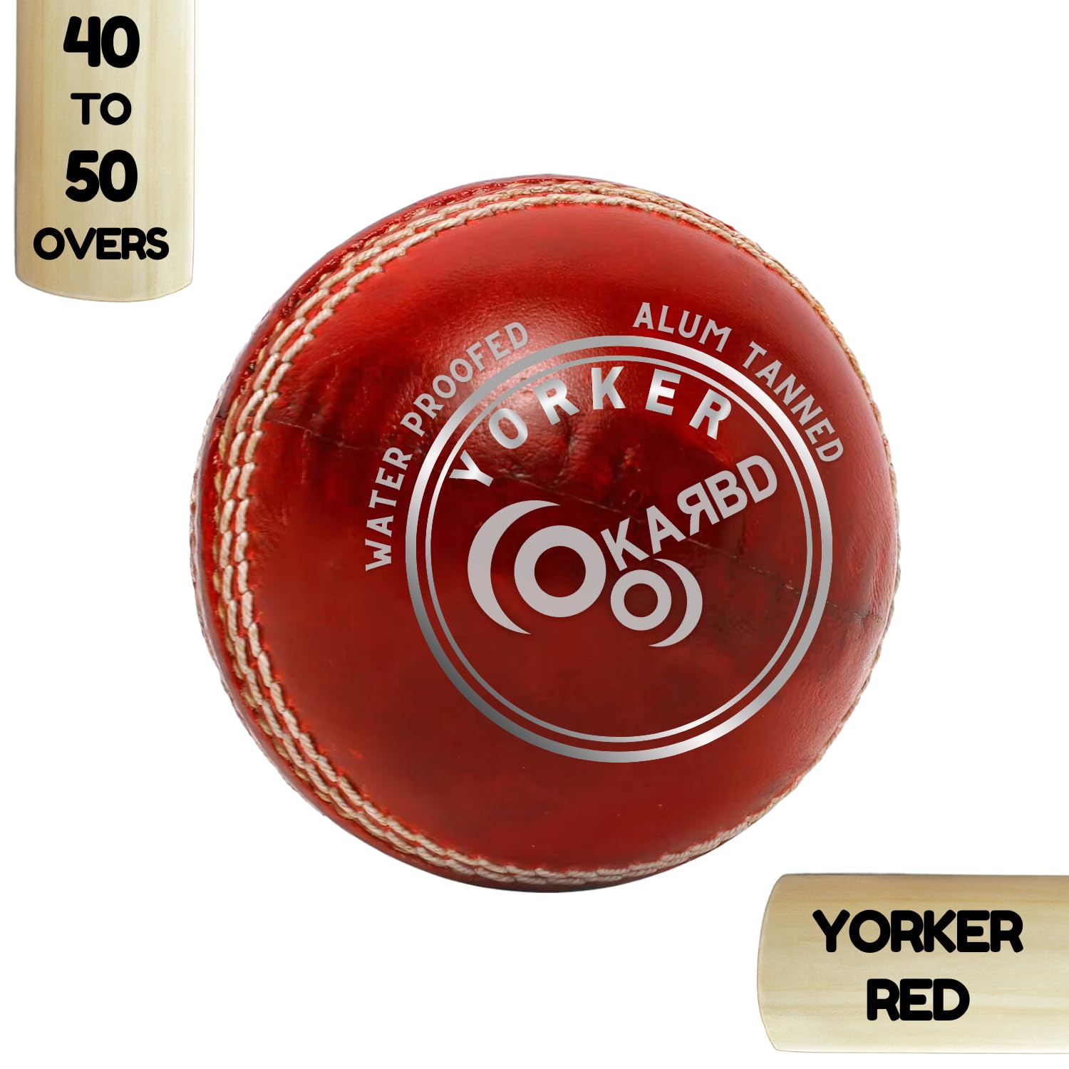 KARBD Cricket Ball Leather 4 Piece Professional Hand Stitching