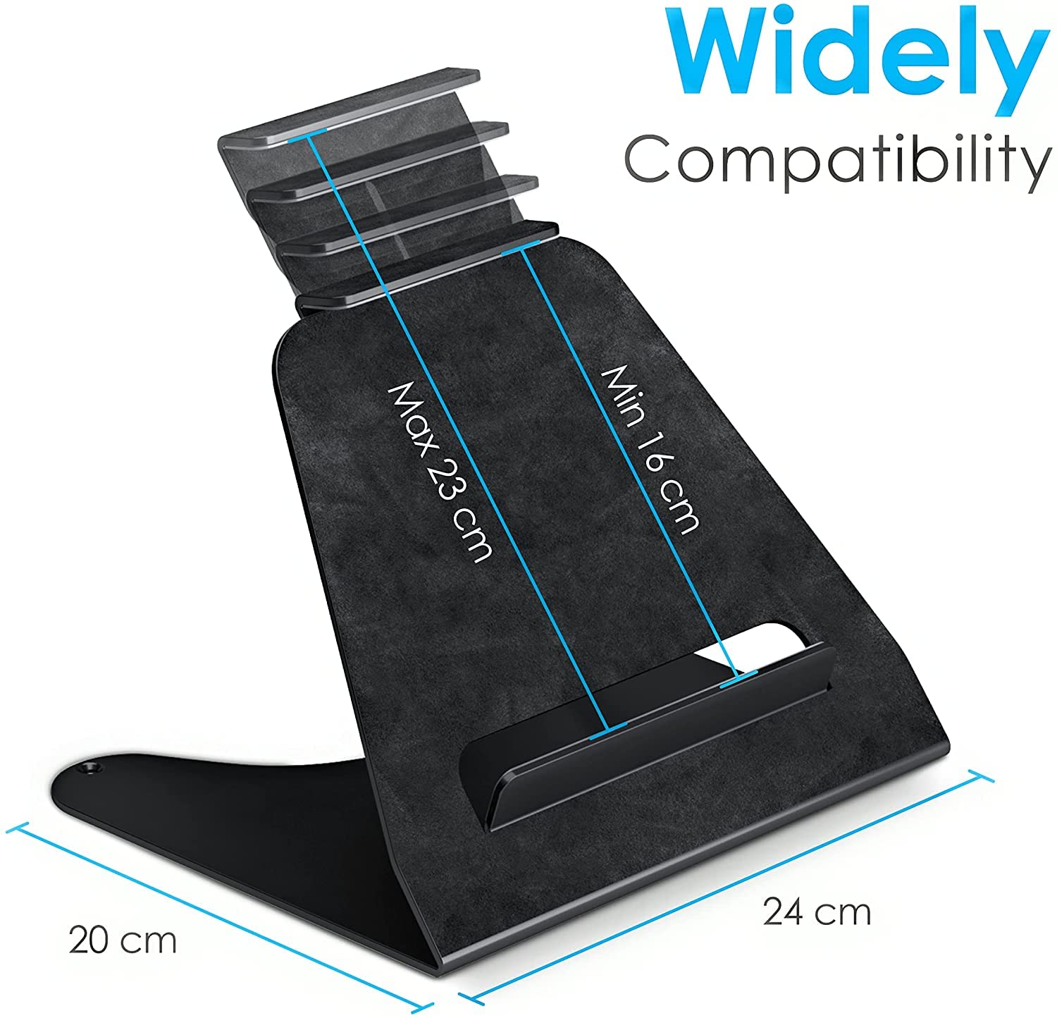 Supporto Tablet Universale Regolabile da 8 a 13'' per iPad Pro 2024, Air, Mini, Samsung Galaxy Tab 10 e Altri - Punto Cassa Stand Dock (Nero)