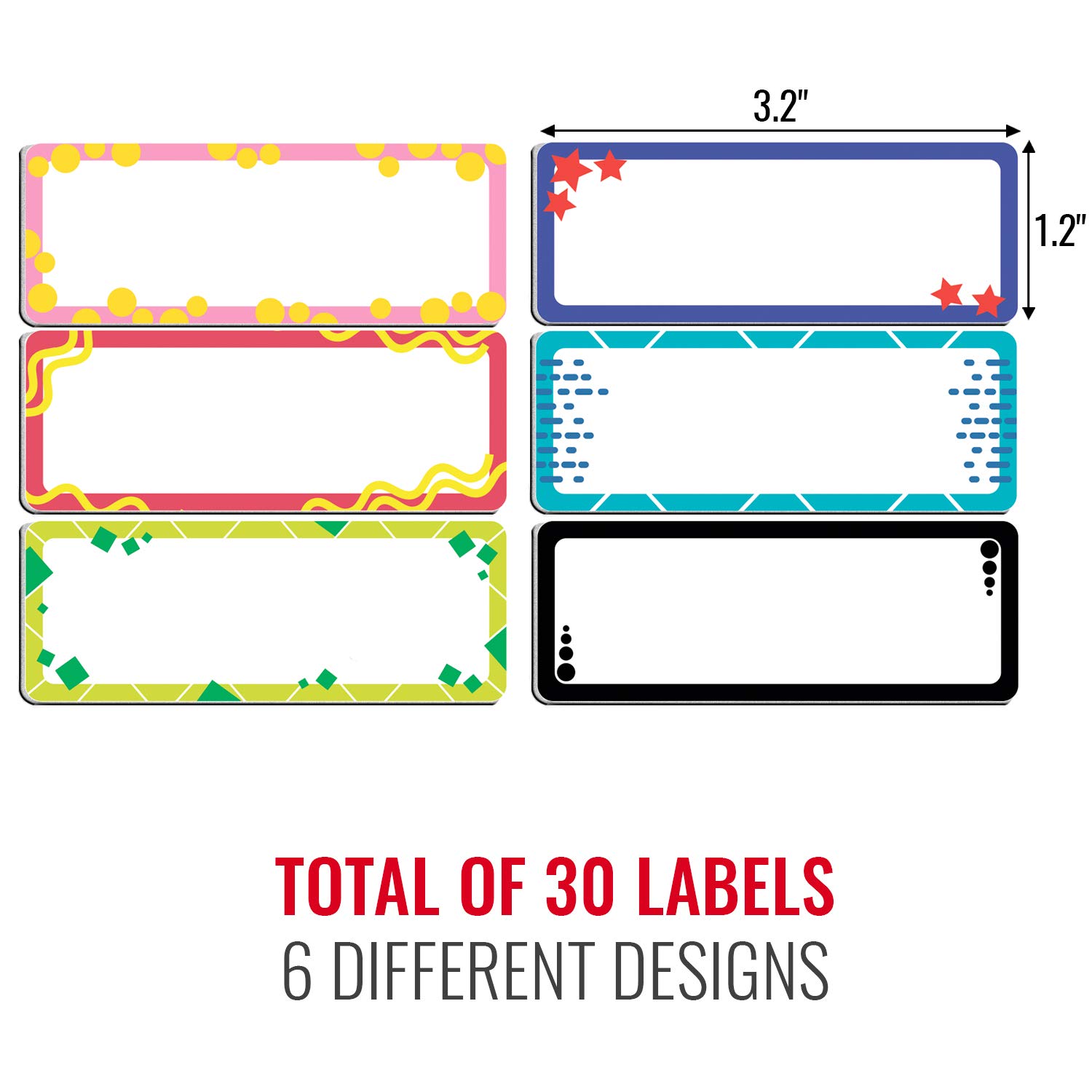 Dry Erase Labels and Stickers Blank Write on Peel