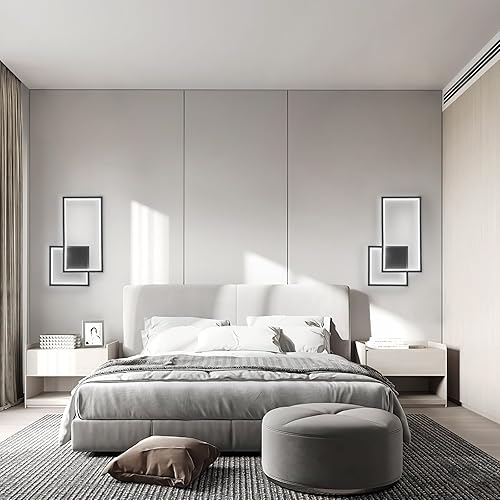 Miniatura 3 de FDPBY Moderno aplique de pared LED negro de dos 6000 K regulable lámpara de pared 36 W simple aluminio accesorio de pared para sala de estar,