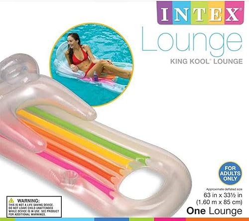 Miniatura 5 de Intex King Kool Lounge - Tumbona hinchable para piscina con reposacabezas 3 unidades