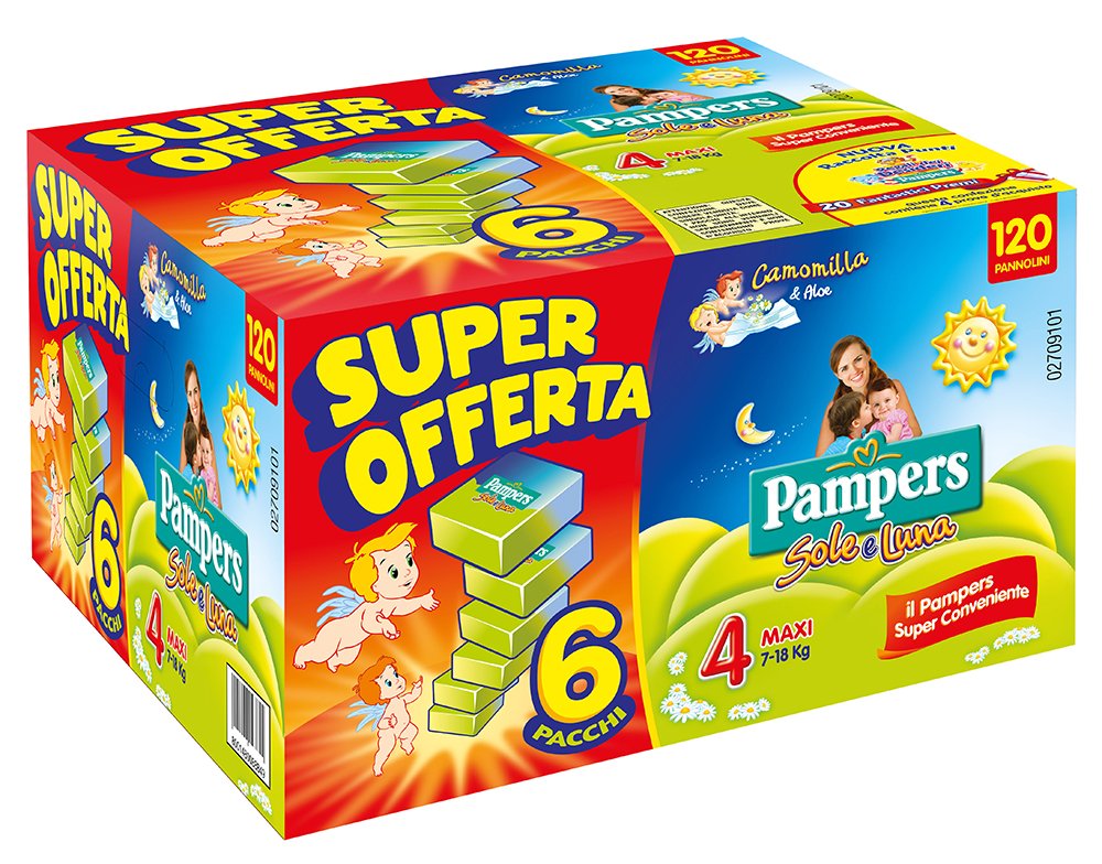 Pampers Esapack Sole&Luna Maxi x120 - Pannolini