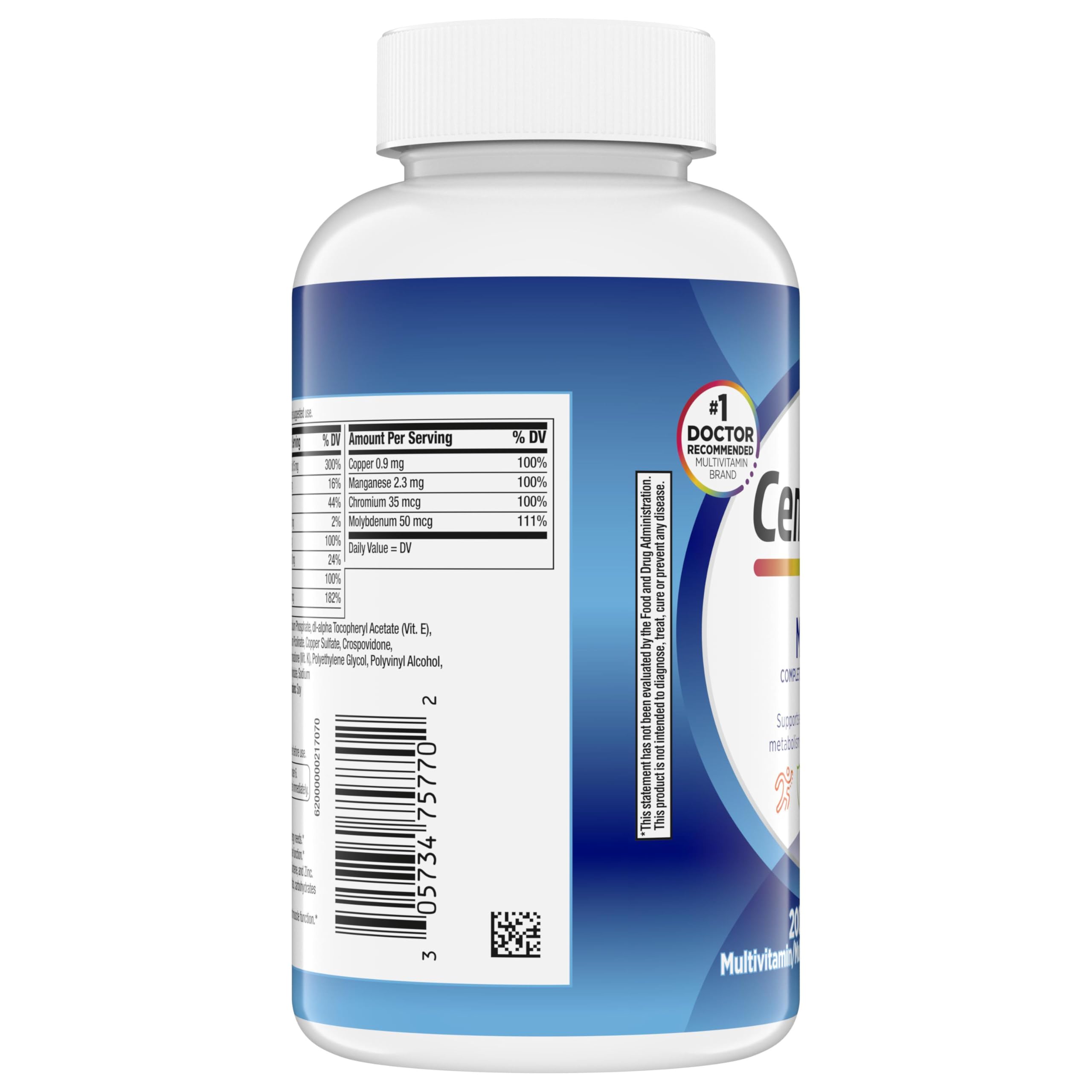 Centrum Multivitamin for Men, Multivitamin/Multimineral Supplement with Vitamin D3, B Vitamins and Antioxidants, Gluten Free, Non-GMO Ingredients -Tablet 200 Count — Amazon image 13
