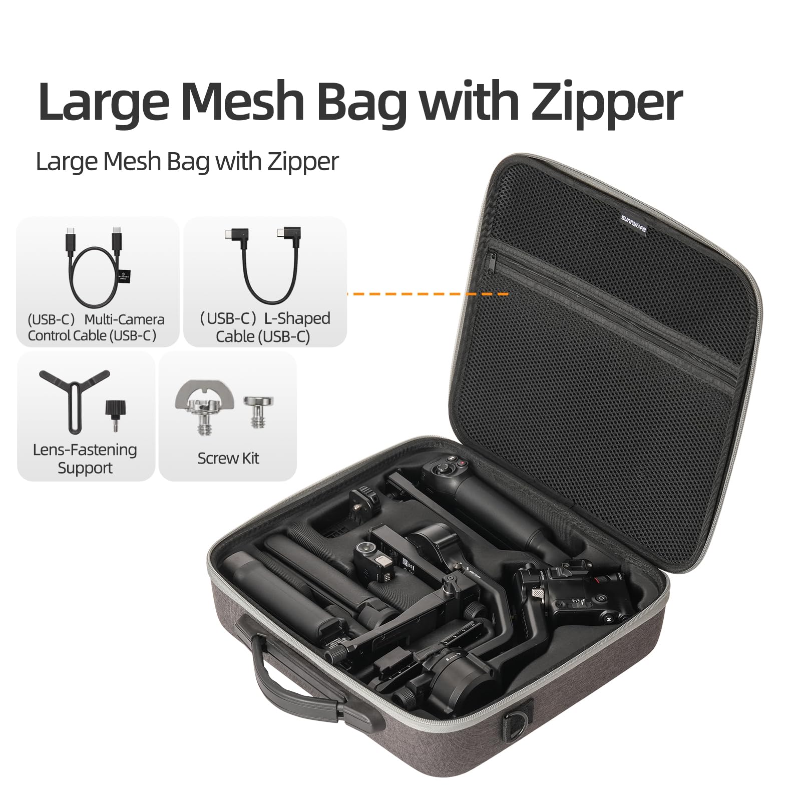 RC GearPro Borsa per DJI RS 5 | Borsa a tracolla compatibile con DJI Ronin RS5 Handheld Gimbal Stabilizer & Accessori
