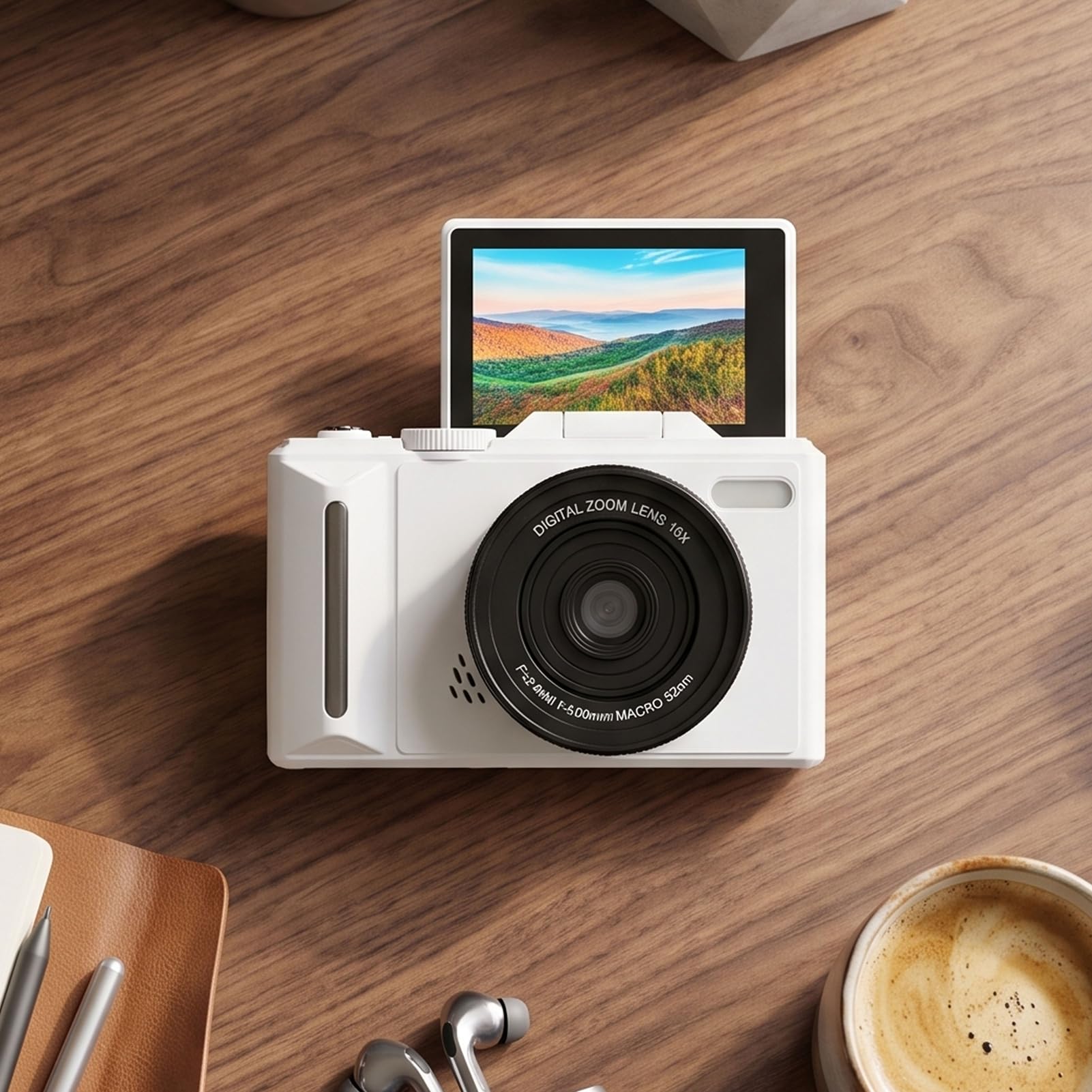 Fotocamera Digitale 5K, Zoom 18X WiFi Schermo Flip 3.0 Pollici, | Videocamera Vlog con Messa a Fuoco Automatica, Risoluzione Foto 80MP, Ideale per Viaggi, Registrazione Mentre Si carica.