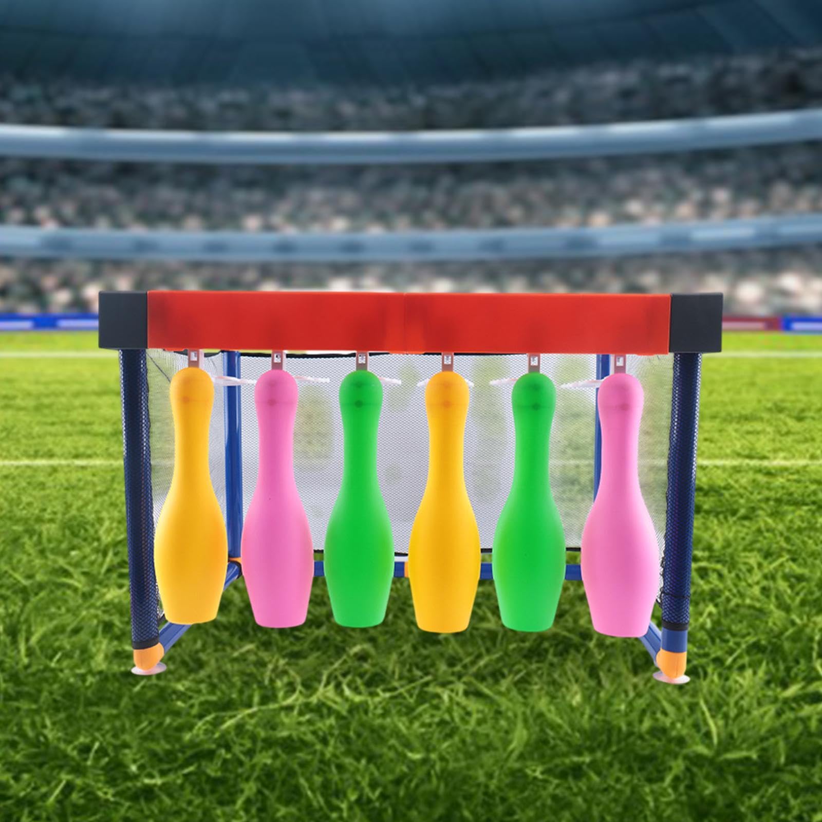 Gioco di bowling per bambini con birilli e palla per bambini per un divertente gioco di gruppo. Progettato per resistere a sessioni di energiche. Leggero ma robusto.