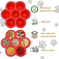 Vista 4 de Molde de golosinas para perros congelados, pequeño con tapa, moldes de silicona para congelar, golosinas de repuesto para congelar