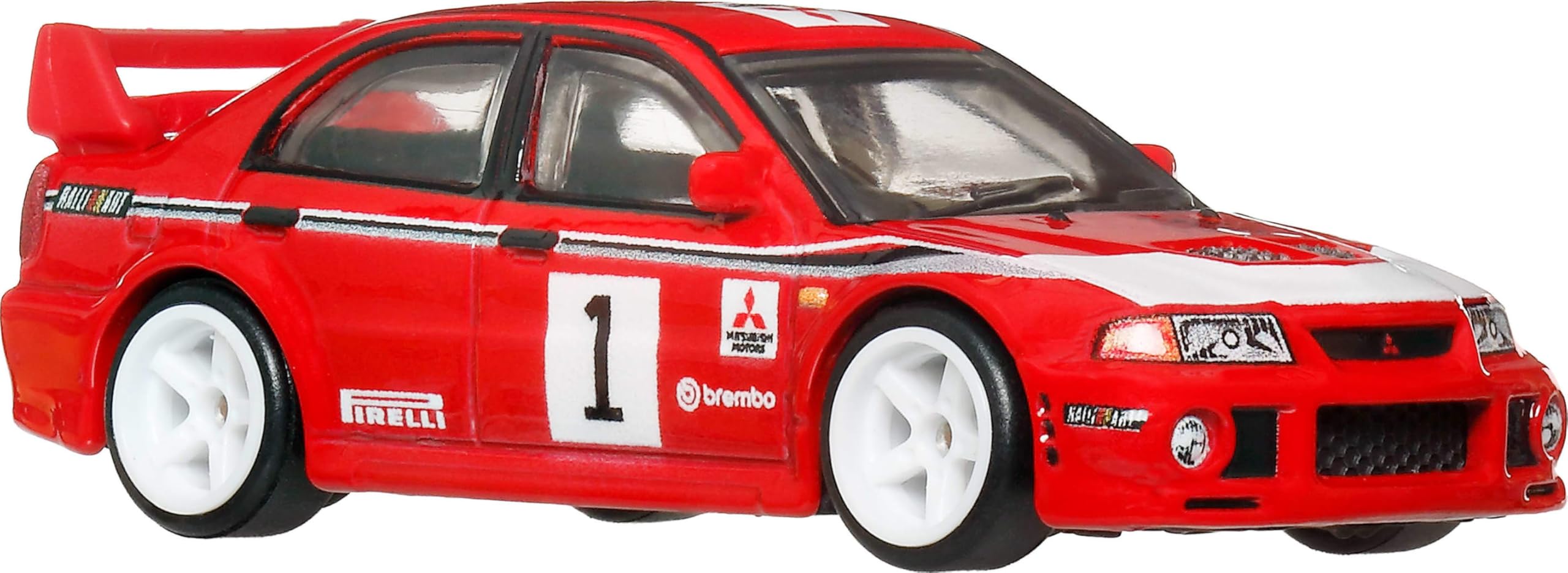 Hot Wheels Premium Car Culture Kultowe auta Samochodzik Mitsubishi Lancer Evolution VI, metalowe auto w skali 1:64, opony Real Riders, samochód zabawka dla dzieci 3+ i kolekcjonerów, JKF19