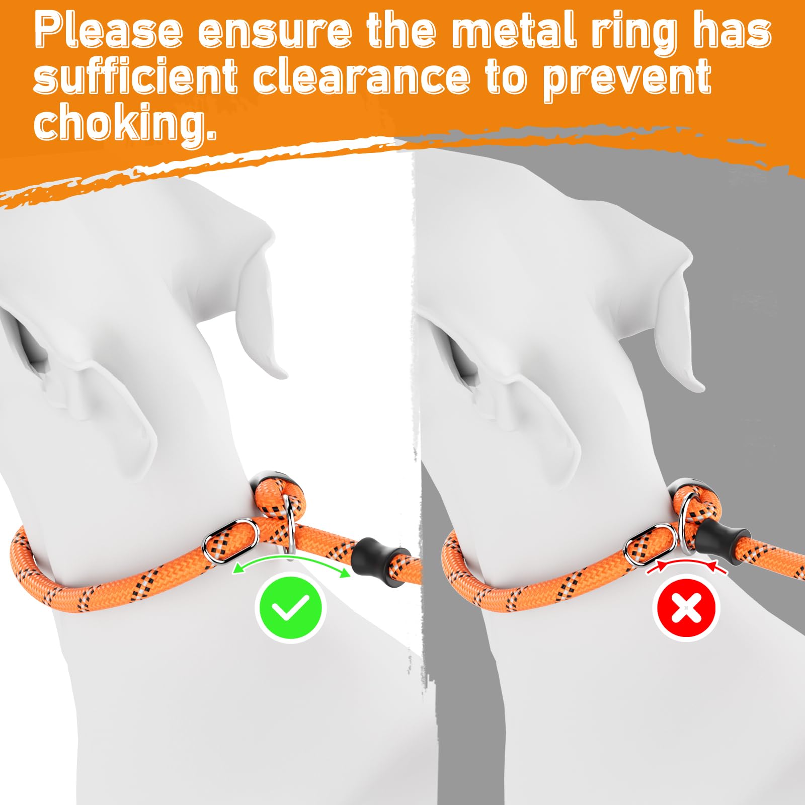 Kdsvakd Slip Lead for Dogs No Pull Training Leash with Double Comfortable Handles and Collar Attachment - Image 2