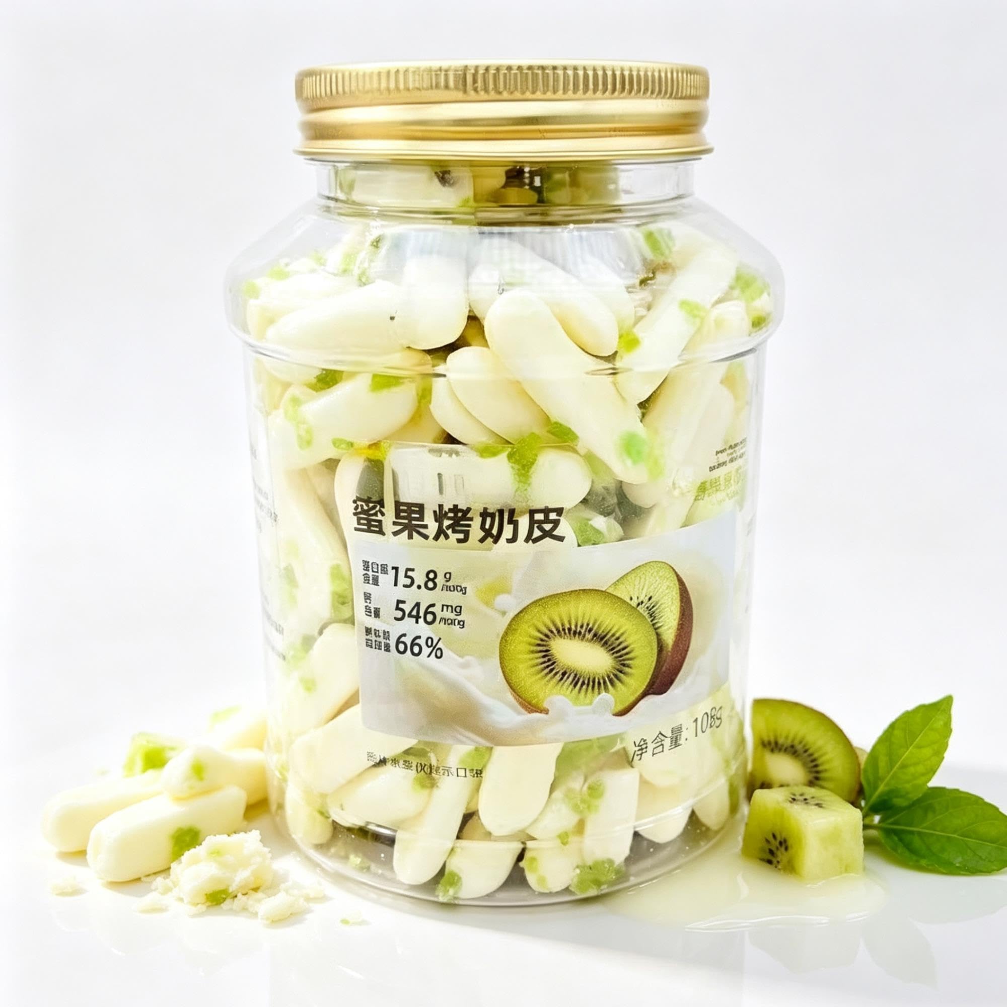 Świeżo pieczone chipsy mleczne o smaku kiwi 108g, chrupiąca pieczona