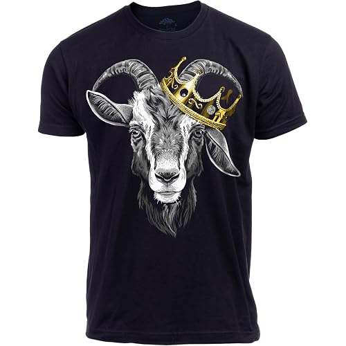 G.O.A.T. | Greatest of All Time Champion Tee Shirt, Goat Fantasy Sports Champ Joke Humor T-Shirt for Men Women