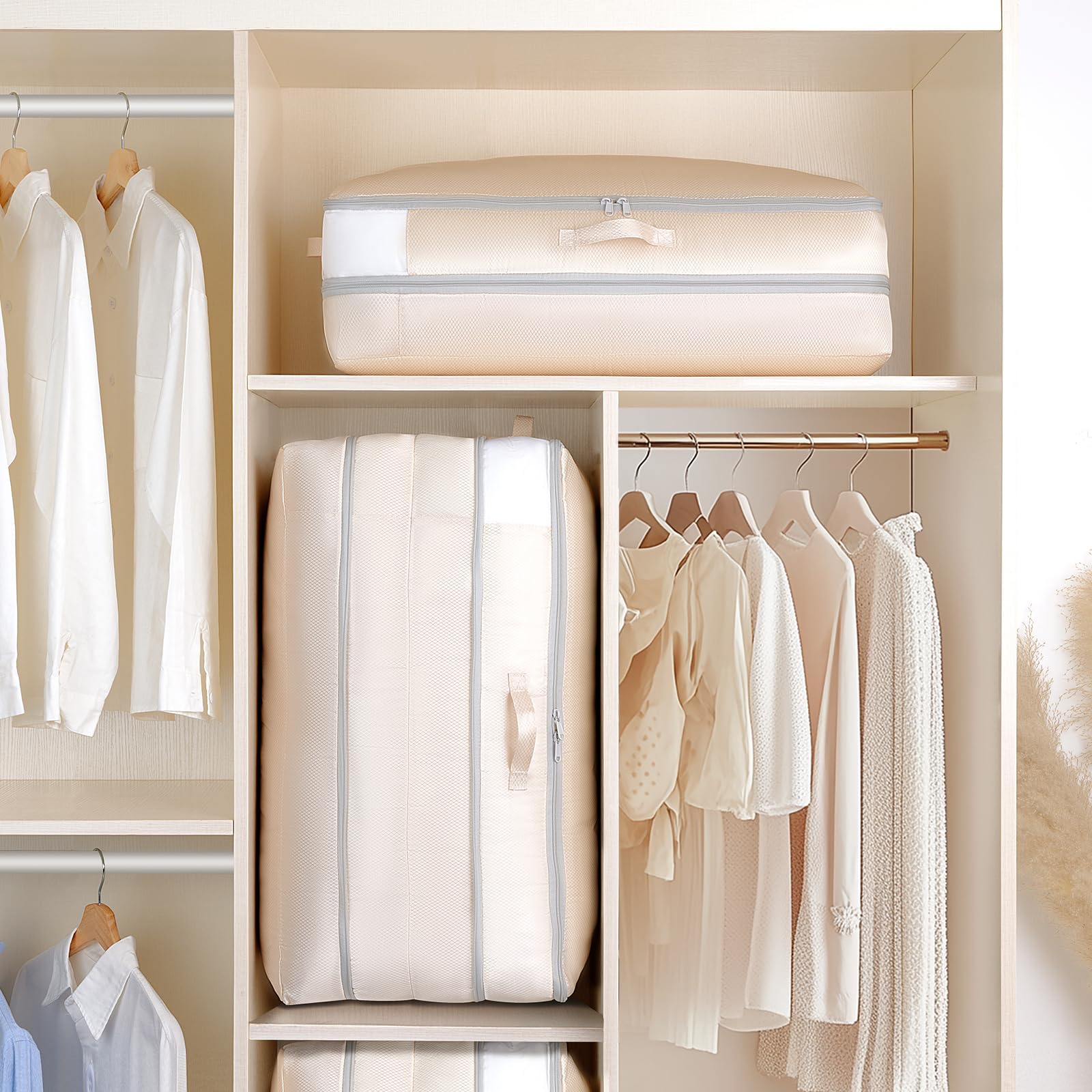 DIMJ Bettwäsche Organizer Aufbewahrung Bettdecken
