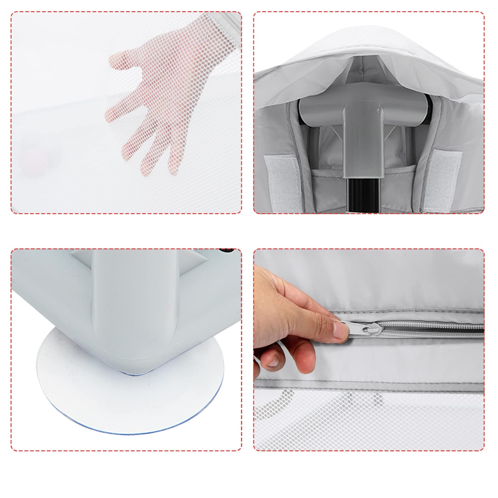 LIFEZEAL Box Bambini, 120 x 190 cm, Recinto per Bambini, in Tessuto Oxford Traspirante, Box Neonato, con Ventose Antiscivole, 2 Porte e 50 Palline, Recinto per Bimbi da 10 Mesi a 6 Anni, grigio