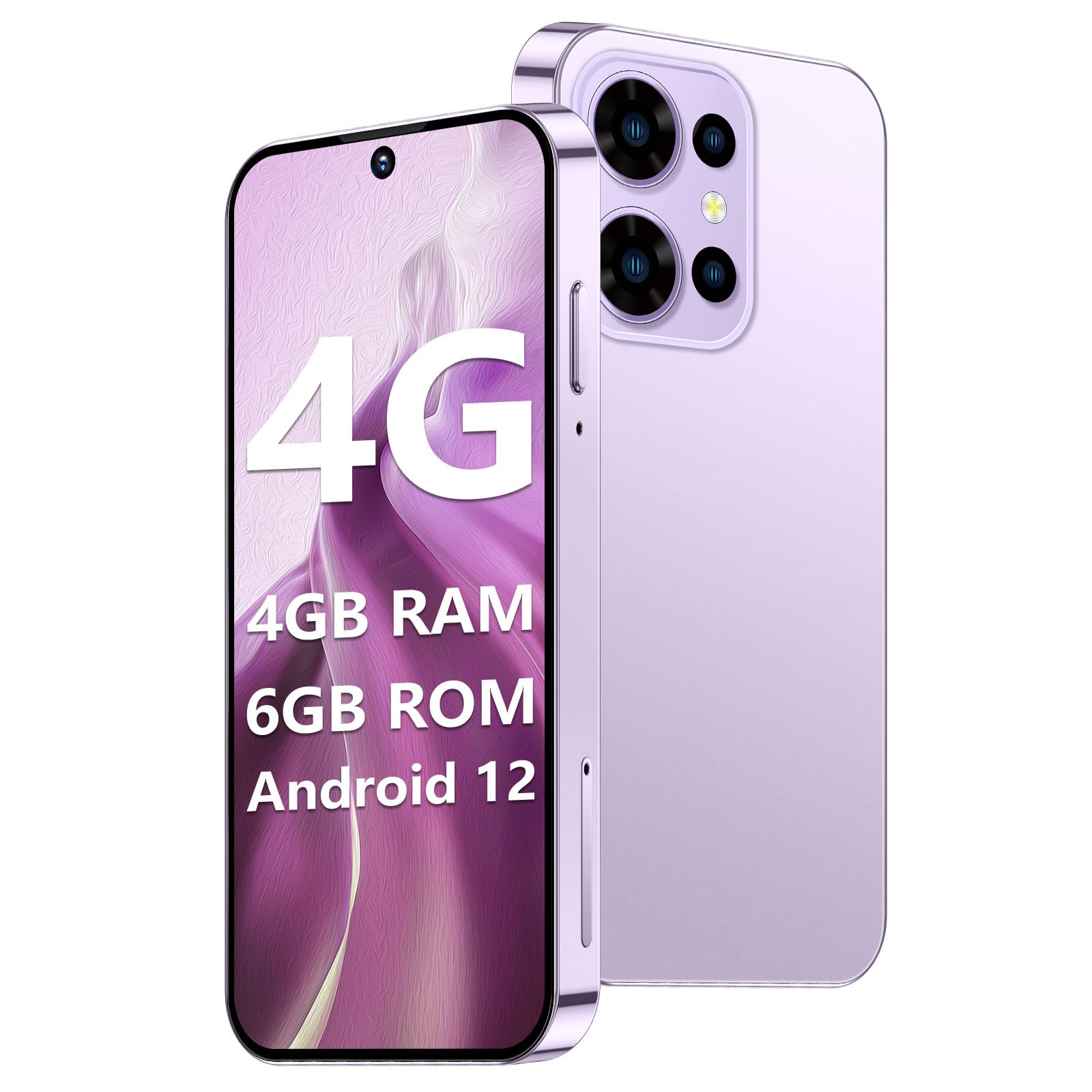 Mini Phone 64GB Unlocked 4G World's Smallest Mini Smartphone with 3.88'' HD Touch Screen Compact Backup Mobile Phone for Kids & Students 2000mAh Battery Dual SIM Face ID Pink