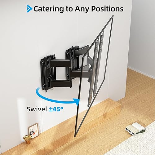Miniatura 4 de Soporte de TV de movimiento completo para televisores de 48 a 120 pulgadas de hasta 200 libras, extensión delgada, resistente y suave, soporte de
