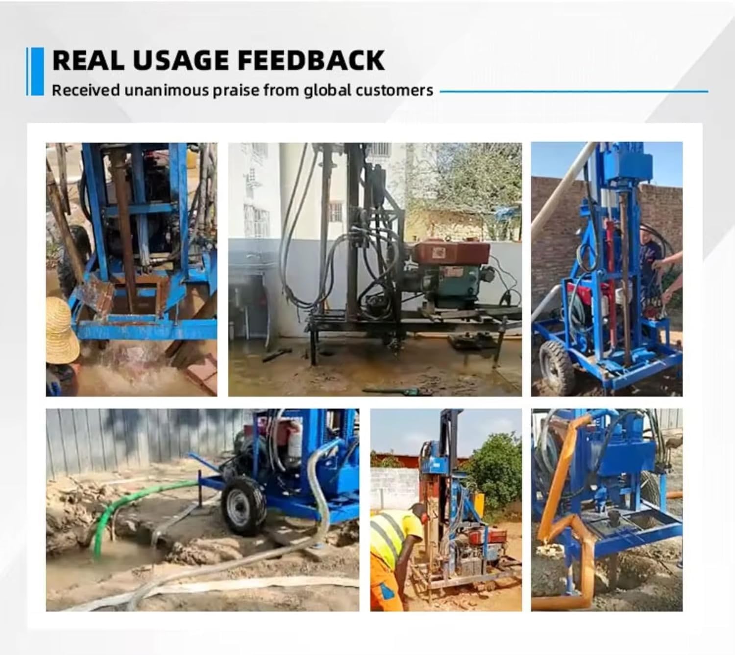 Hydraulic Water Well Drilling Machine Adjustable Borehole Diameter Heavy Duty Well Drill Rig Portable Stable Hydraulic System for Farm Irrigation Water Conservancy Projects Well Drilling Use