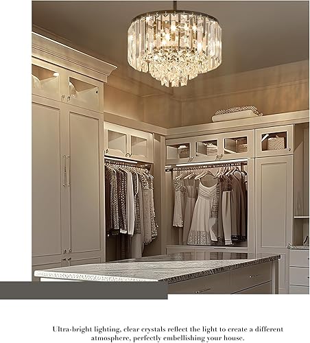 Miniatura 4 de Candelabro de cristal de 4 niveles, moderno candelabro negro, lámpara colgante de 3 luces para comedor, cocina, isla, dormitorio, entrada,