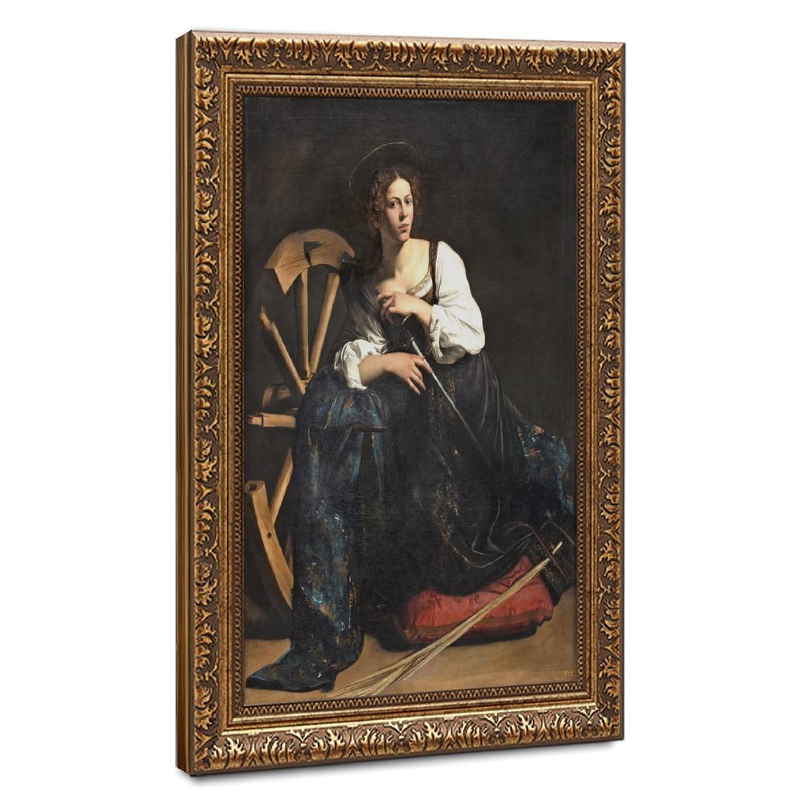 WCYB Saint Catherine of Alexandria Posters Prints Canvas Deco Paintings Wall Art Hangable Frame 8" L X 12" W