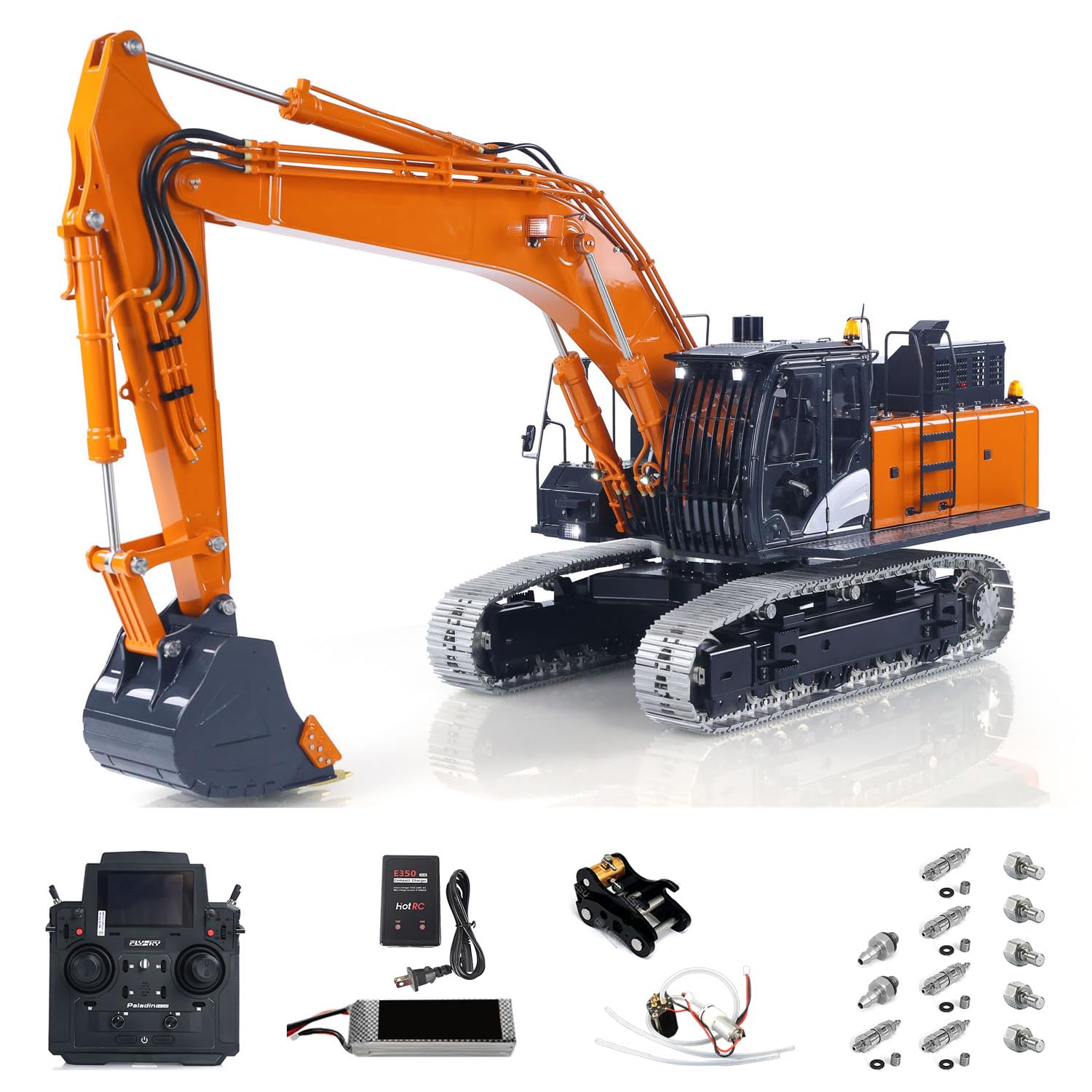 TOUCAN RC HOBBY 90% Metal LESU 1/14 RC Excavadora Hidráulica Aoue ZX490 RTR Control Remoto 2Arms Heavy Digger Modelo PL18EV Lite Luz Sonido Humo Para Hobby