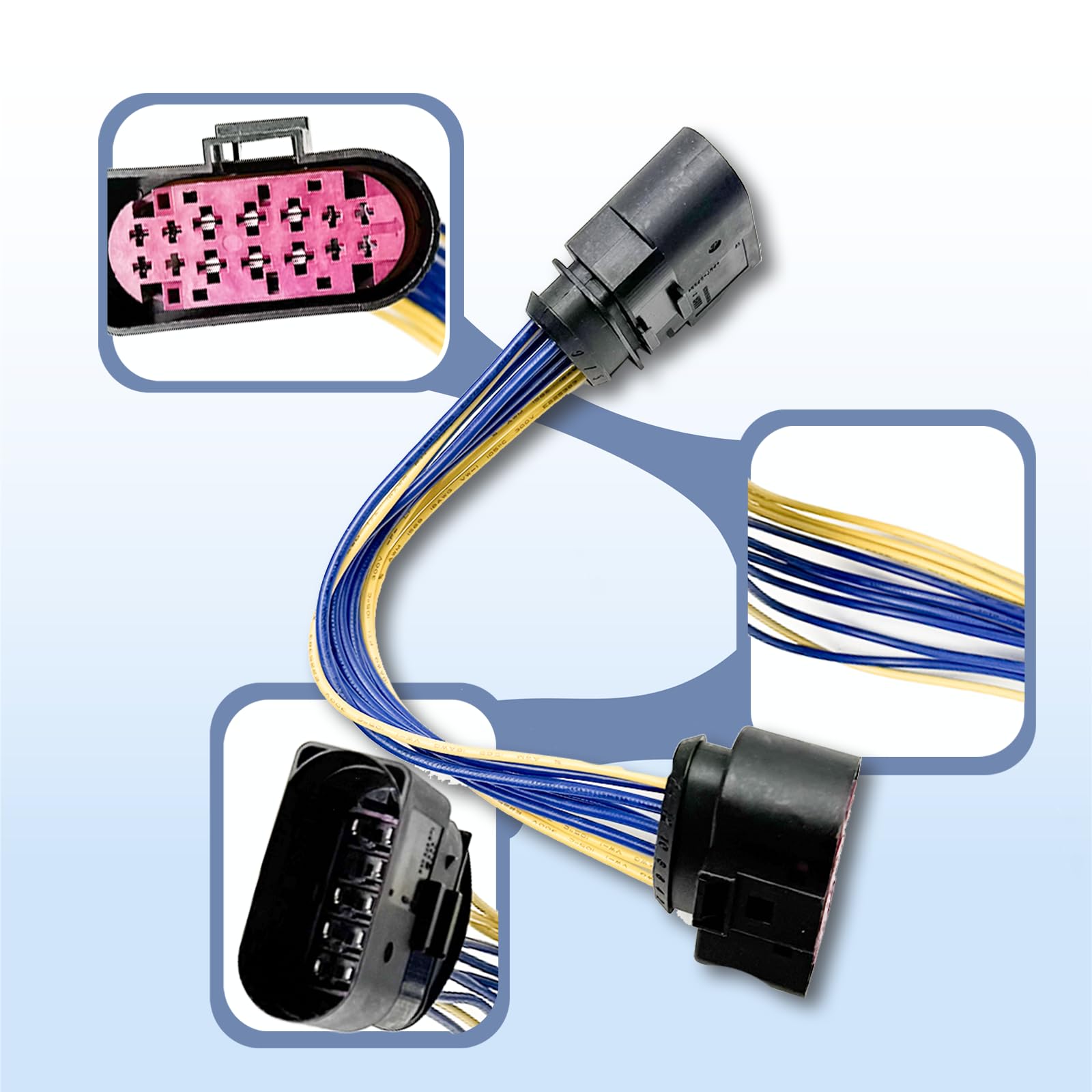 2x Adattatori per Connettori Fari Allo Xeno 10 Pin 14 Pin 1J0973737 per Golf Mk6 A1 A3 8P A4 A5 A6 A8 1J0973835