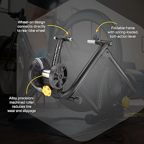 Miniatura 8 de Saris M2 Smart - Entrenador de bicicleta de resistencia electromagnética para interiores compatible con la aplicación Zwift