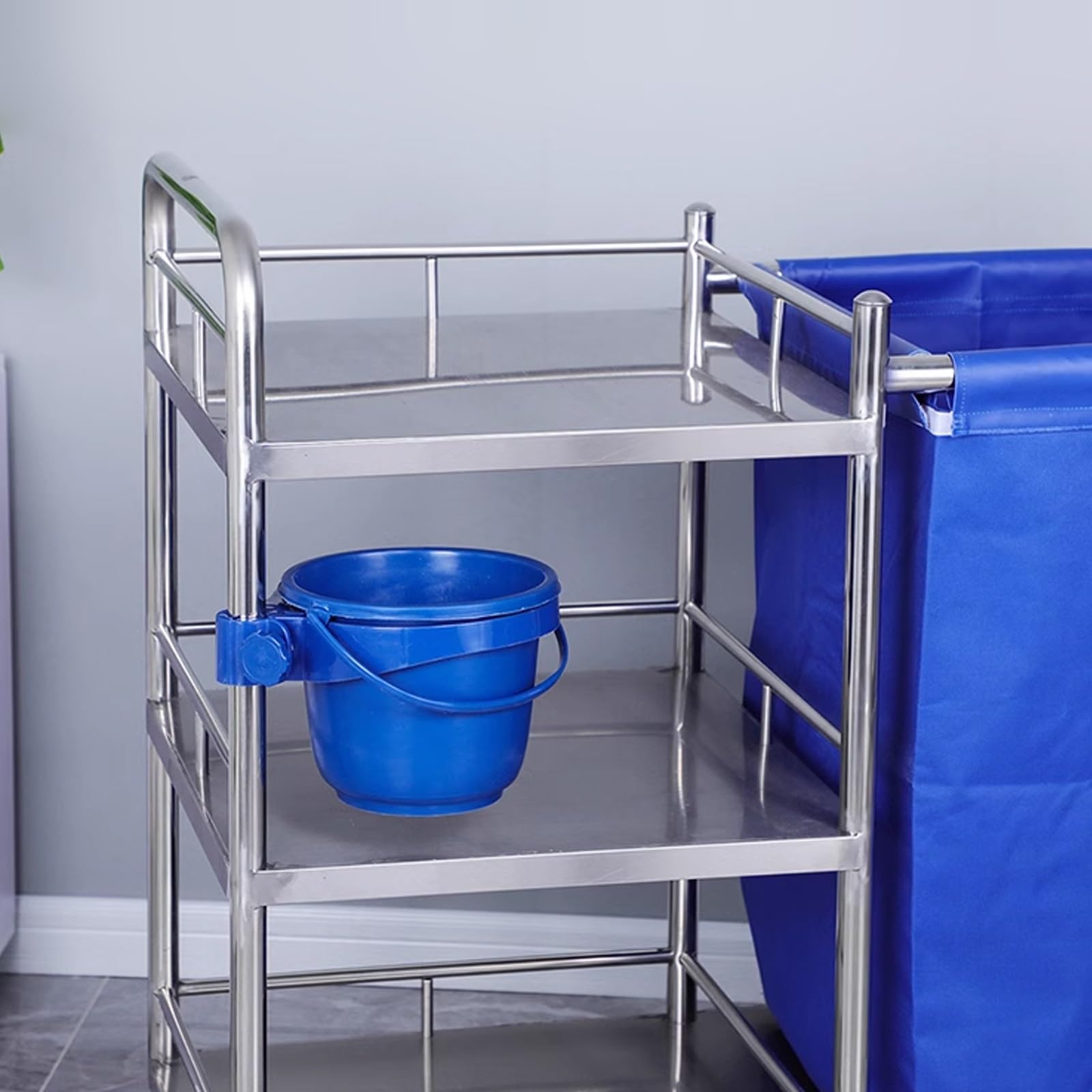 Carrello Pulizie Professionali Carrello Pulizie Hotel Trasporto Biancheria Pulita Servizio Lavanderia Albergo Hotel Ospedale Case di Cura e Riposo(90 * 45 * 86cm)