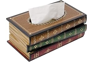 Exquisite Medieval Decor: Antique Book Tissue Dispenser Box