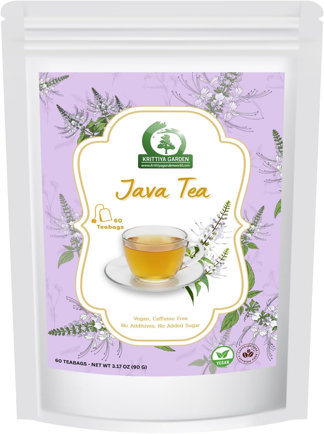 Wild Java Tea 60-Teabags (Kumisukuchin, Orthosiphon Aristatus, Cat Whiskers) 1.5g X 60 Tea Bags