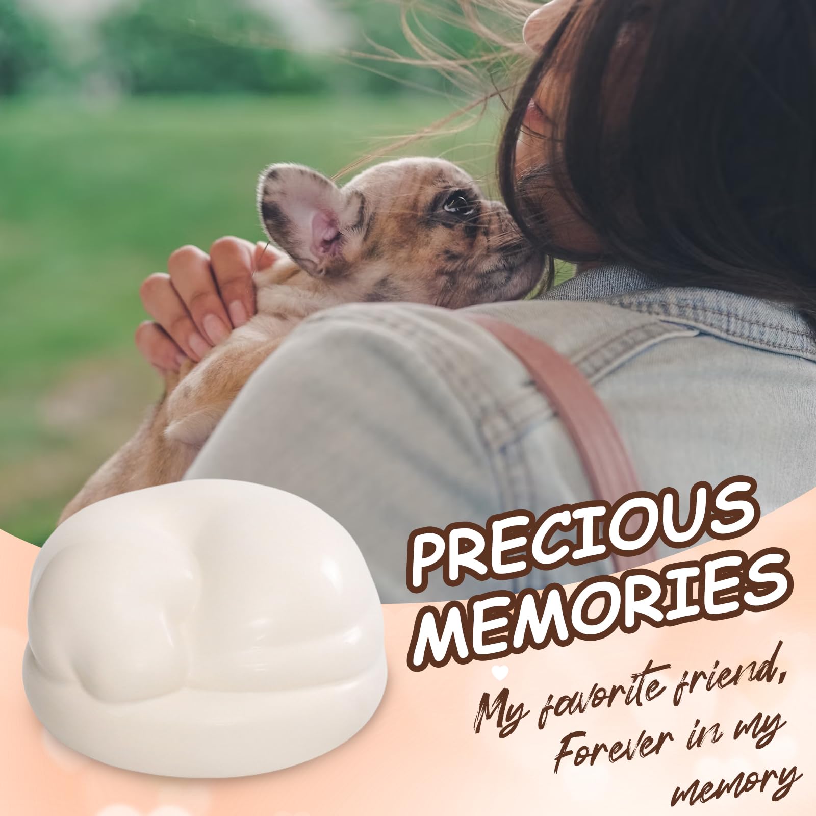 Urna conmemorativa de cremación para mascotas, contenedor de cerámica personalizado para cenizas de mascotas, para gatos, perros, tarro de recuerdo para recuerdo (gato)