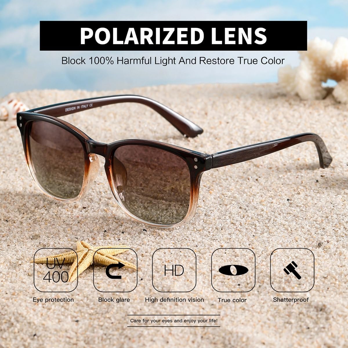 Polarized Sunglasses for Women Classic Retro Trendy Style Sun glasses UV 400 Protection(3 Pack) - Image 4