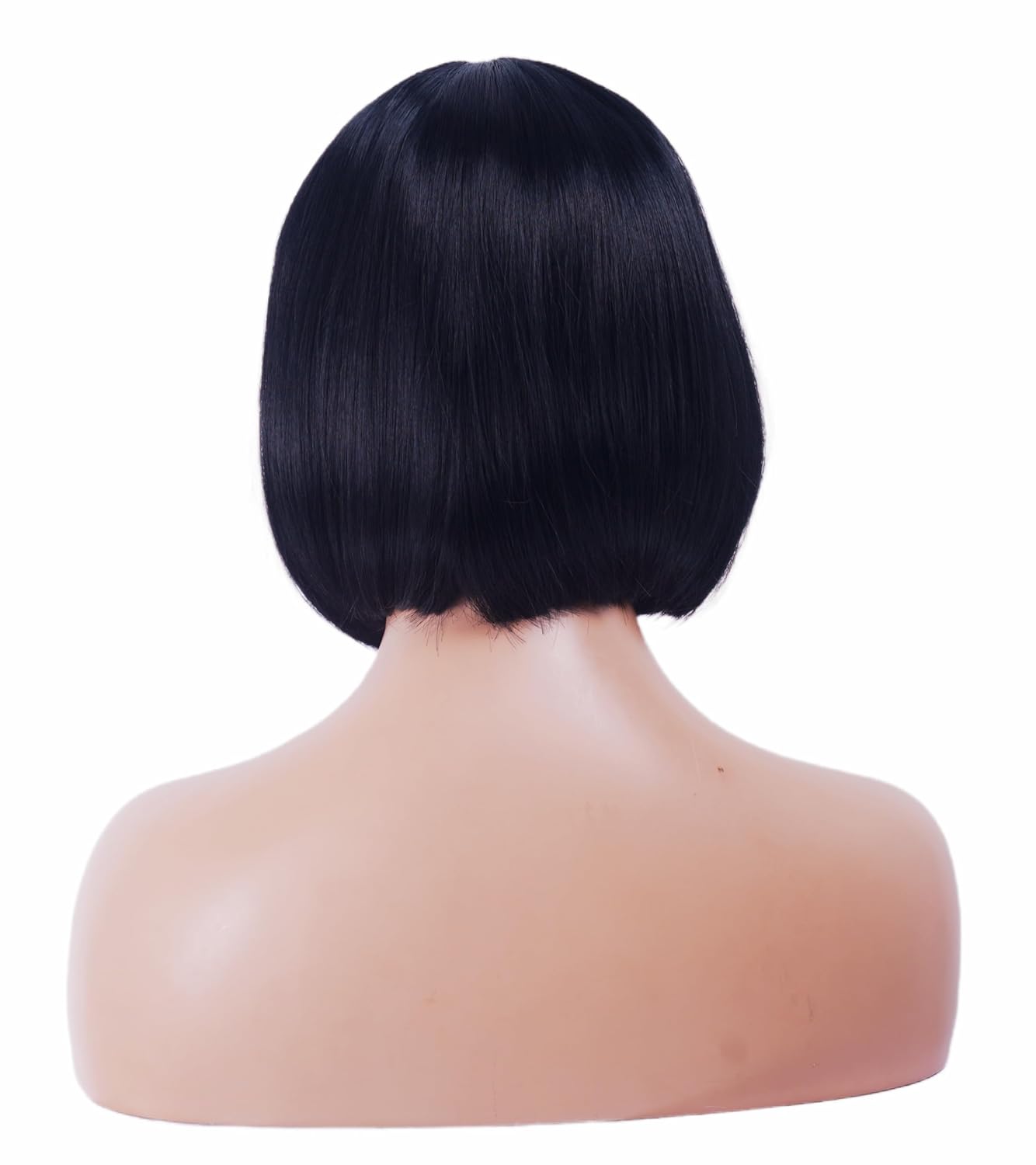14 Inches Black Lace Front Wigs for Women Short Straight Bob Wig with Middle Part Synthetic Hair for Cosplay or Daily Use - Image 7