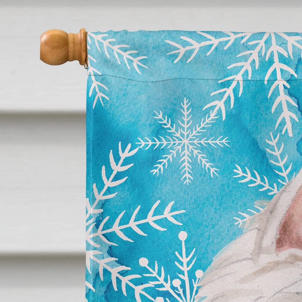 Caroline's Treasures BB9429CHF Westie Winter House Flag Large Porch Sleeve Pole Decorative Outside Yard Banner Artwork Wall Hanging, Polyester, House Size, Multicolor