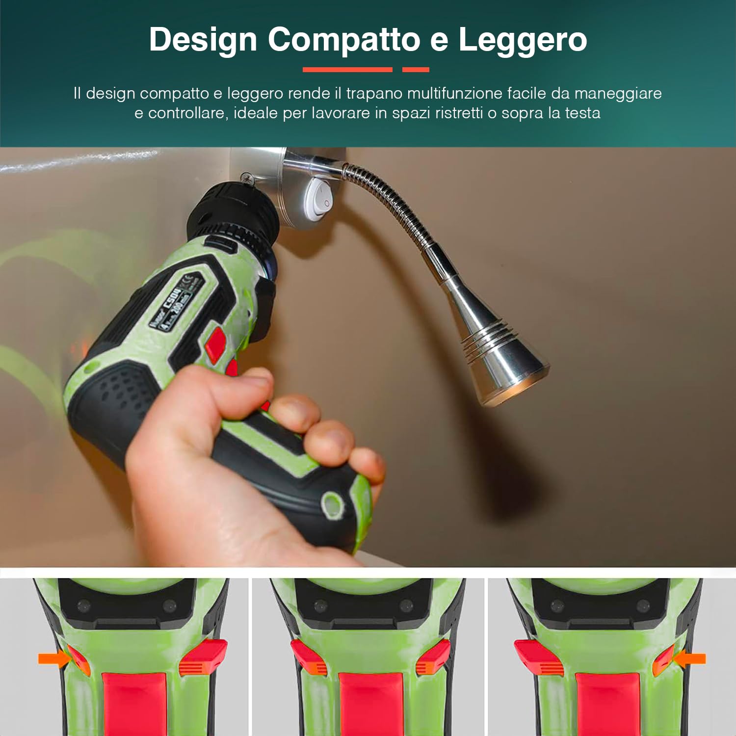 Avilia Set Avvitatore Multifunzione 4V con Batteria 1,5 Ah e Valigetta - Mini Trapano con 26 Accessori, con Motore in Rame e Luce LED Integrata