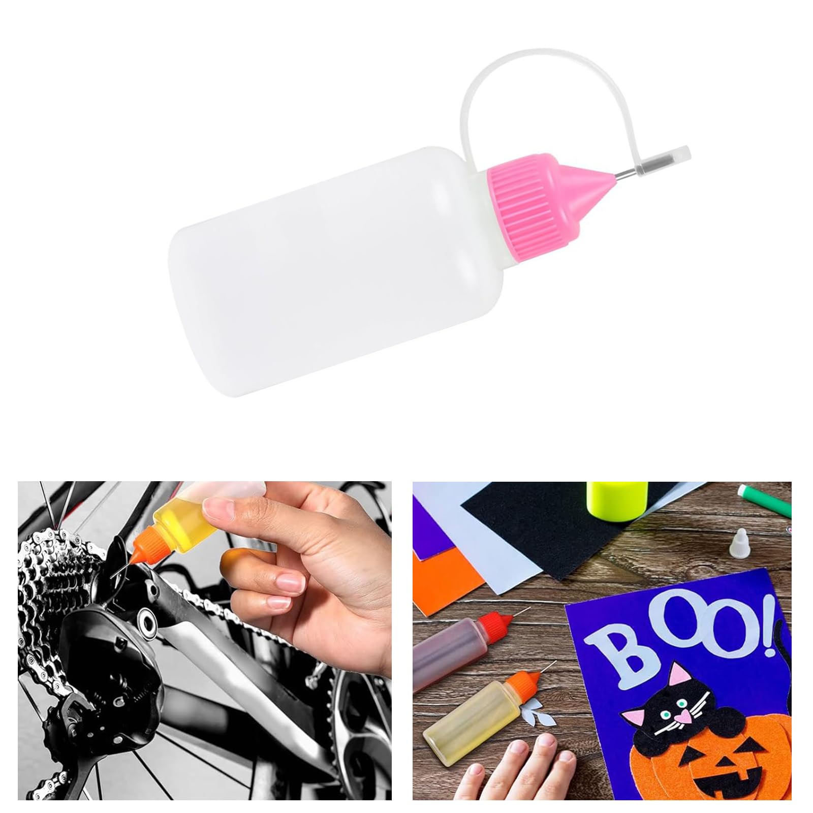 Kangnice Crafting Essential Needle Tip Applicator Bottles Multicolored Lid Dropper Bottle For Accurate Liquid Dispensing Crafting