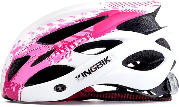 Amazon Kingbike自転車ヘルメット大人のロードバイク サイクリングヘルメットシンプルなヘルメット のバックパックメンズ女性との超軽量高剛性ledライトヘルメット56 63 Cm M L Xl 二つのバイザー Cpsc認証済み Kingbike ヘルメット