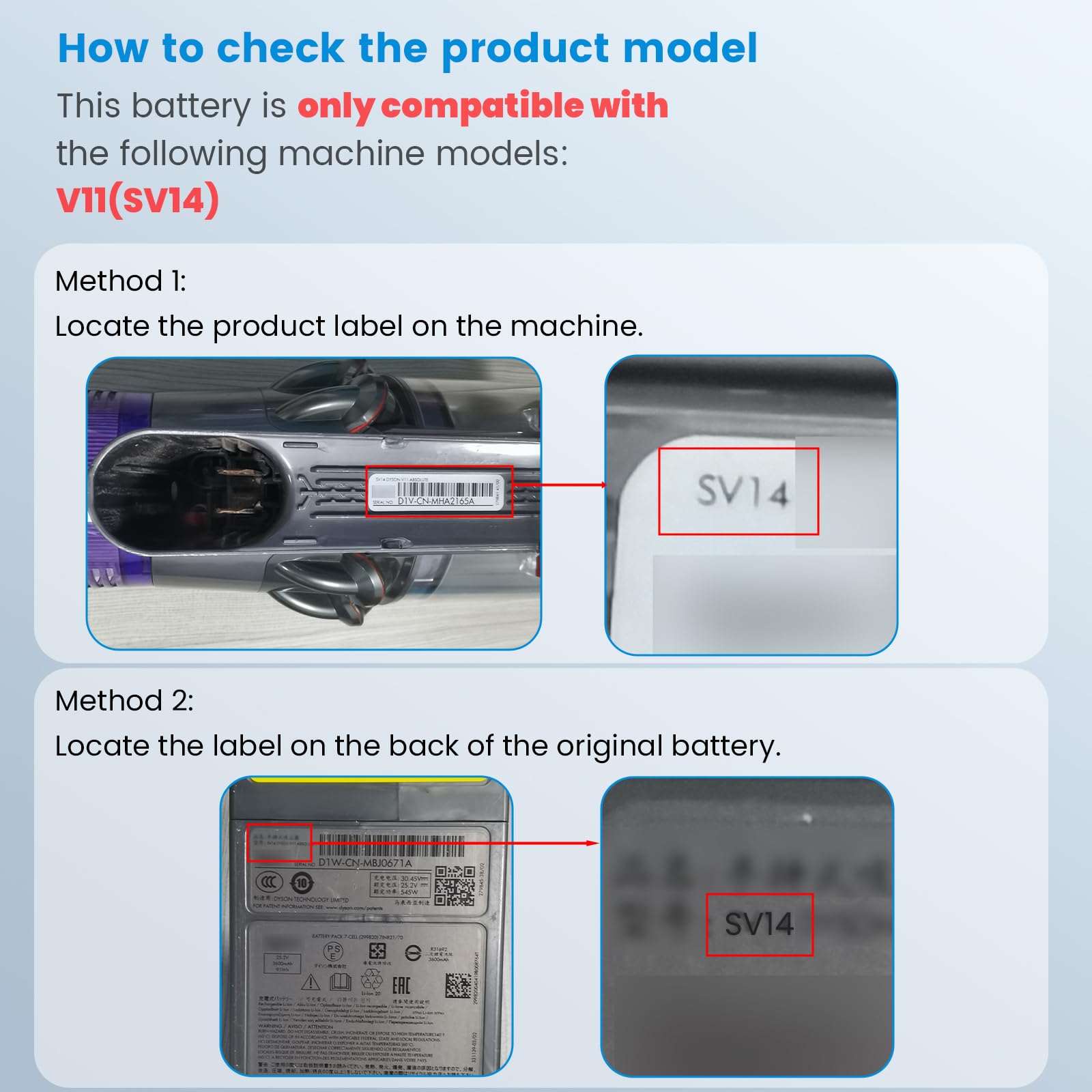 LabTEC V11 - Batería de ion de litio de repuesto para Dyson V11 (tipo atornillable), 25,2 V, 3900 mAh, batería para aspiradora inalámbrica Dyson SV14 Absolute Complete Fluffy con LED
