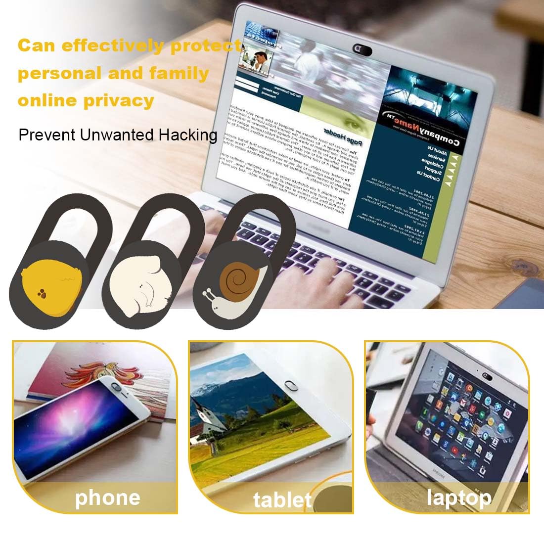 XPEX 3pz Copertura Webcam, Copertura Fotocamera Ultrasottile Per Tablet, Cache Webcam Portatile, Pc, Smartphone Cache Webcam Pc Portatile