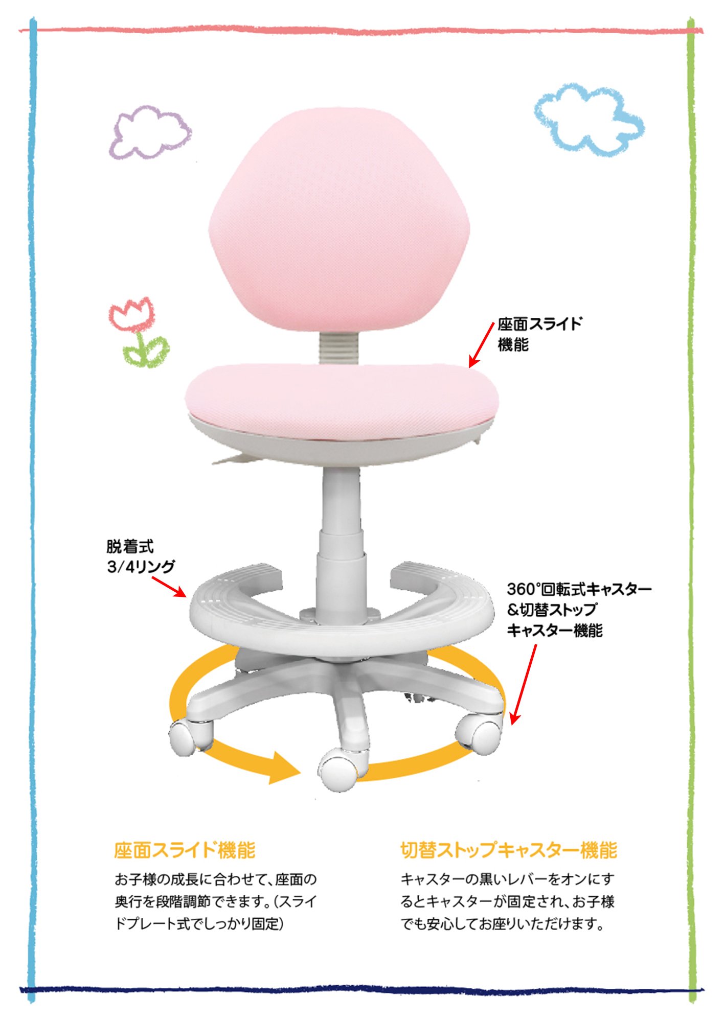 Amazon.co.jp: Okawa Furniture Seki Furniture Study Chair Jump 5