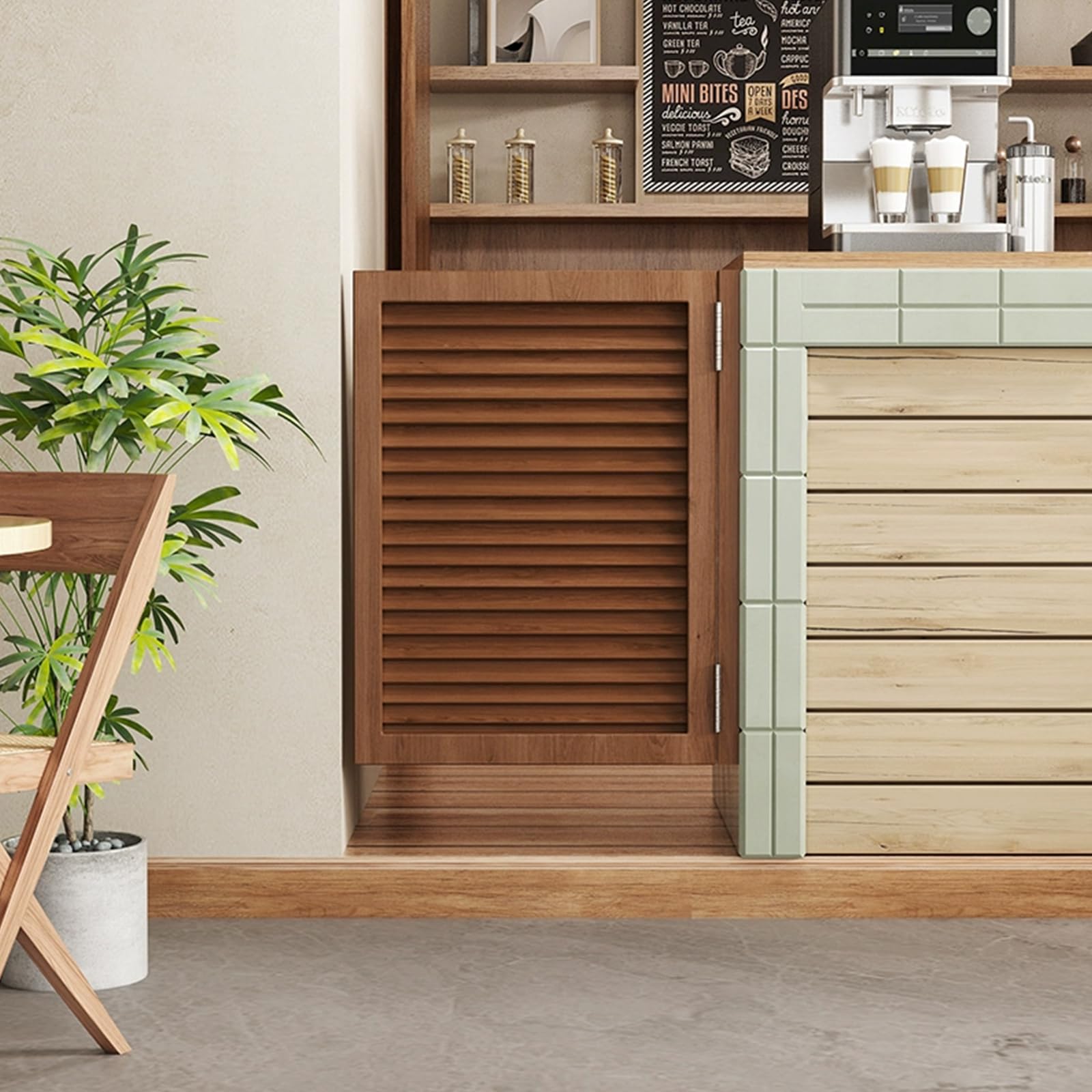 Wewnętrzne obrotowe drzwi kawiarni z litego drewna żaluzjowa przegroda wahadłowa opcje wielokolorowe (szare 50 x 80 cm) stylowe rozwiązania wewnętrzne dla domu i firmy
